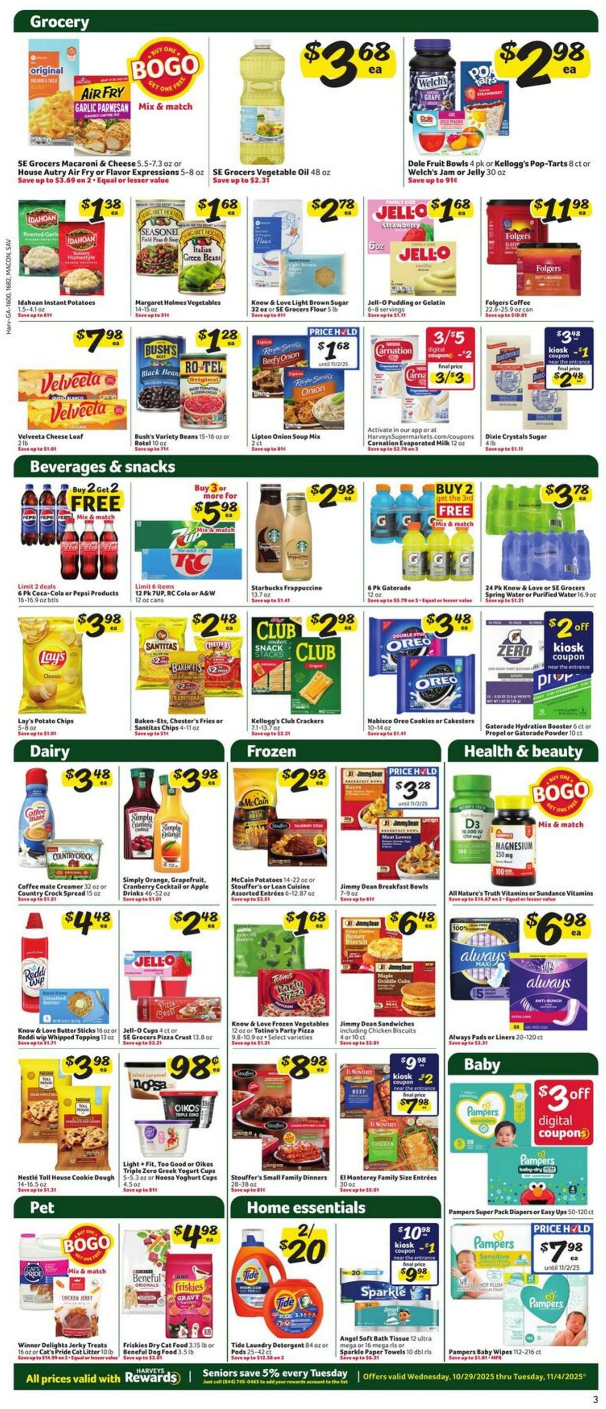 Weekly ad Harvey's Supermarkets 10/29/2025 - 11/04/2025