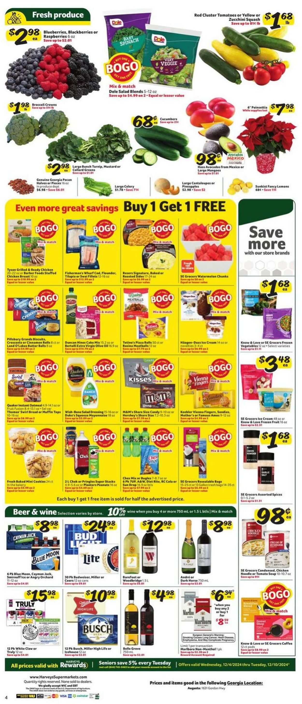 Weekly ad Harvey's Supermarkets 12/04/2024 - 12/10/2024