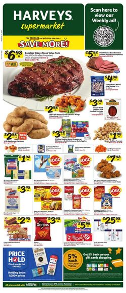 Weekly ad Harvey's Supermarkets 12/04/2024 - 12/10/2024