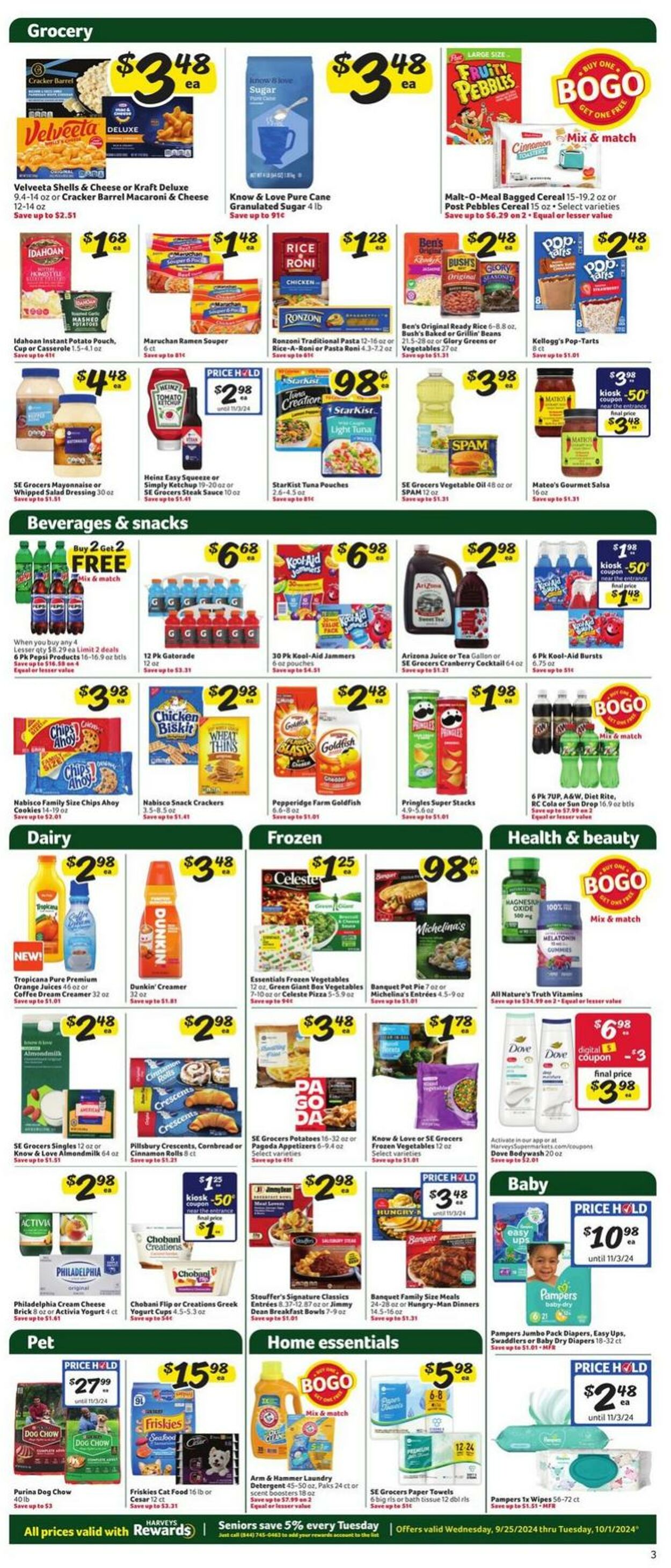 Weekly ad Harvey's Supermarkets 09/25/2024 - 10/01/2024