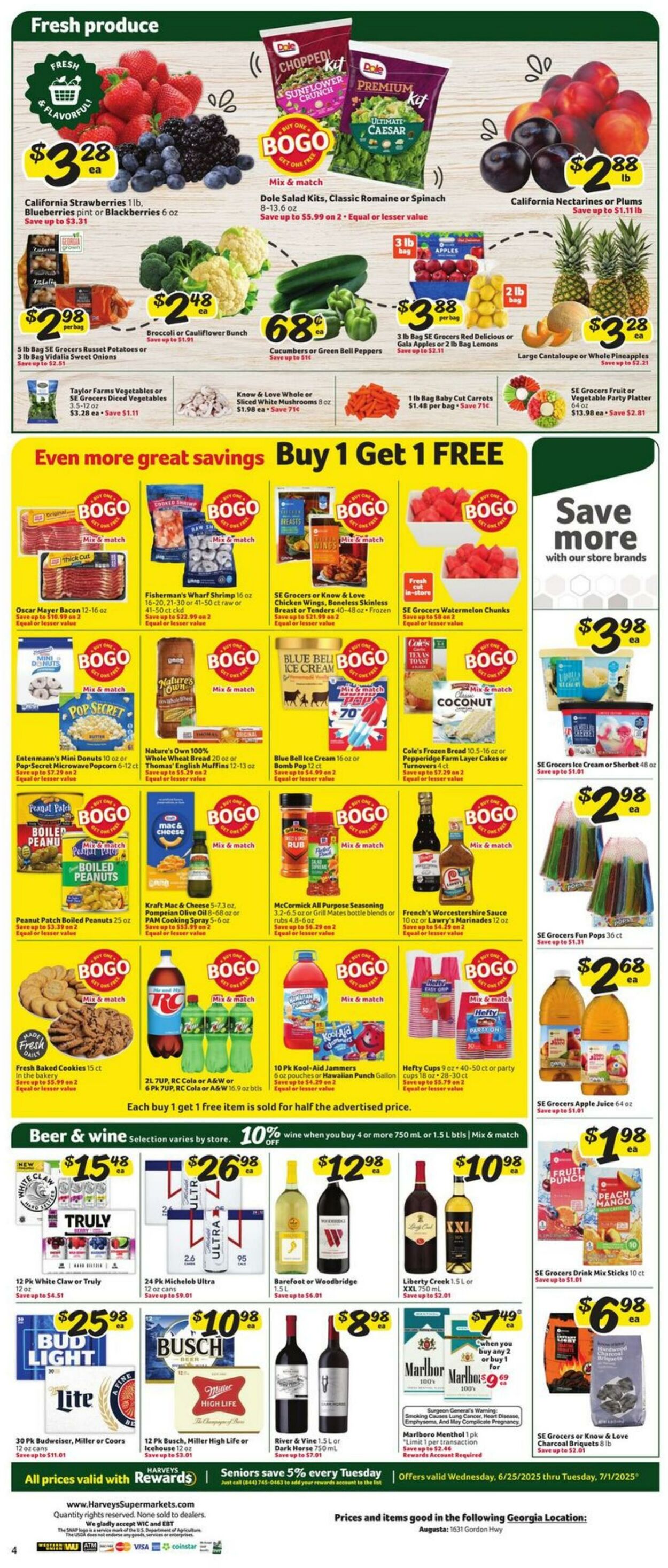Weekly ad Harvey's Supermarkets 06/25/2025 - 07/01/2025