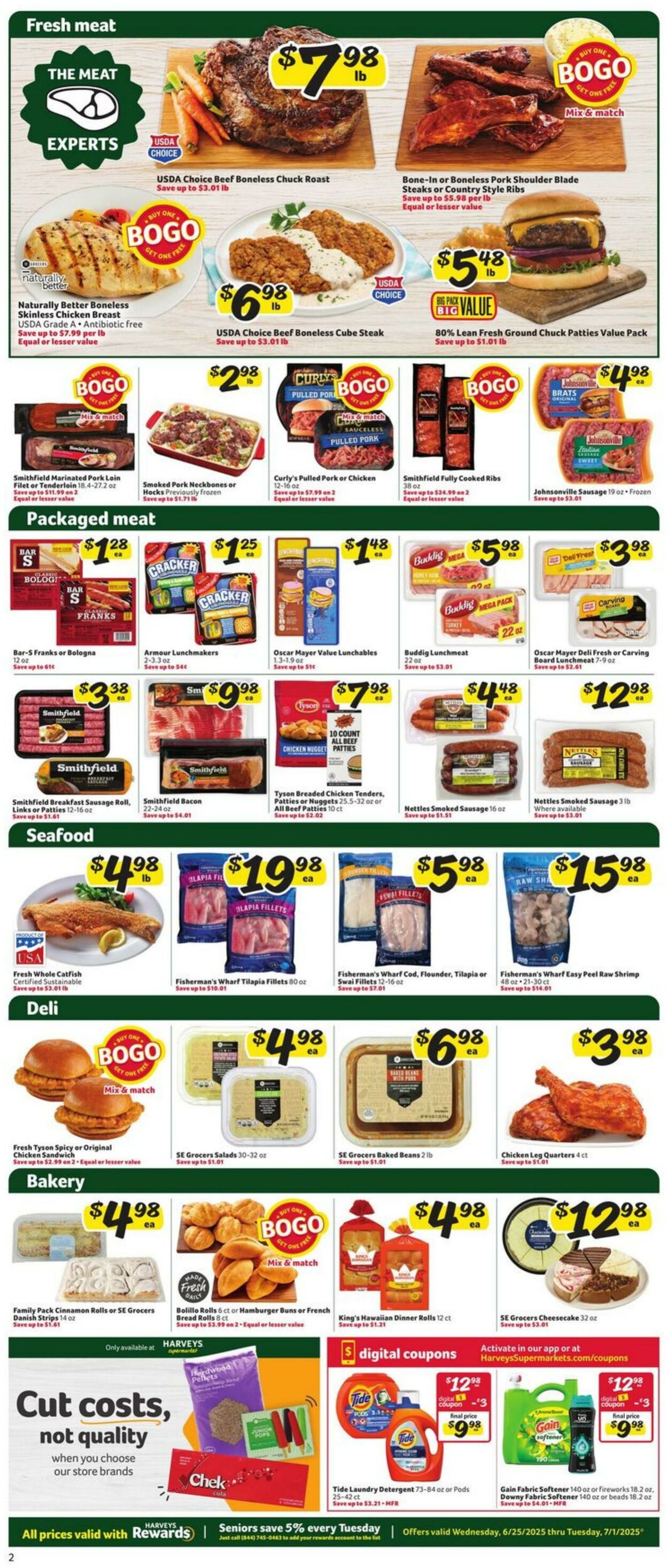 Weekly ad Harvey's Supermarkets 06/25/2025 - 07/01/2025