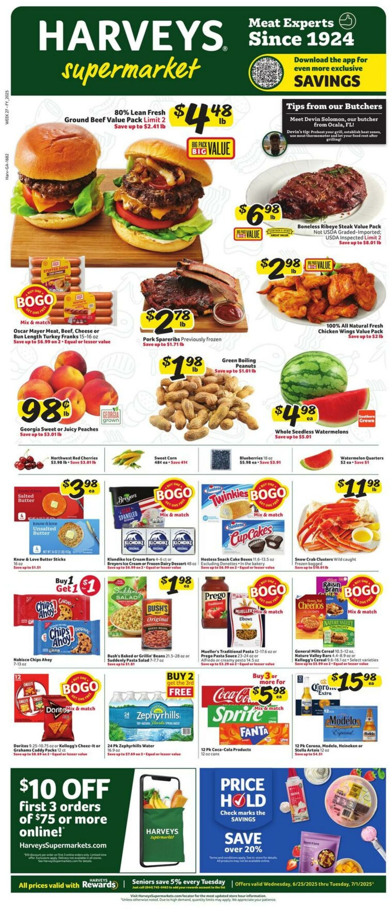 Weekly ad Harvey's Supermarkets 06/25/2025 - 07/01/2025