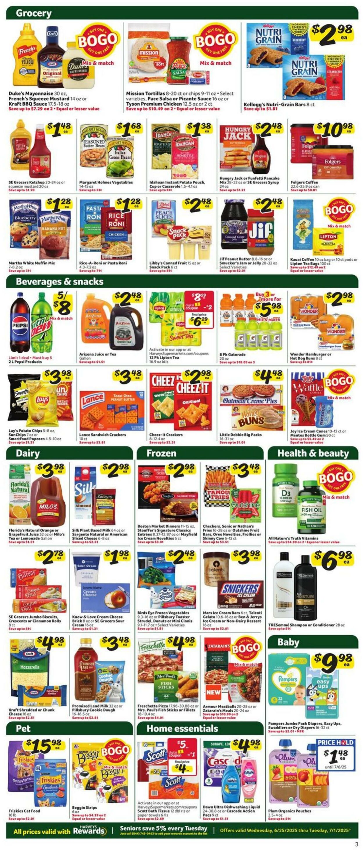 Weekly ad Harvey's Supermarkets 06/25/2025 - 07/01/2025