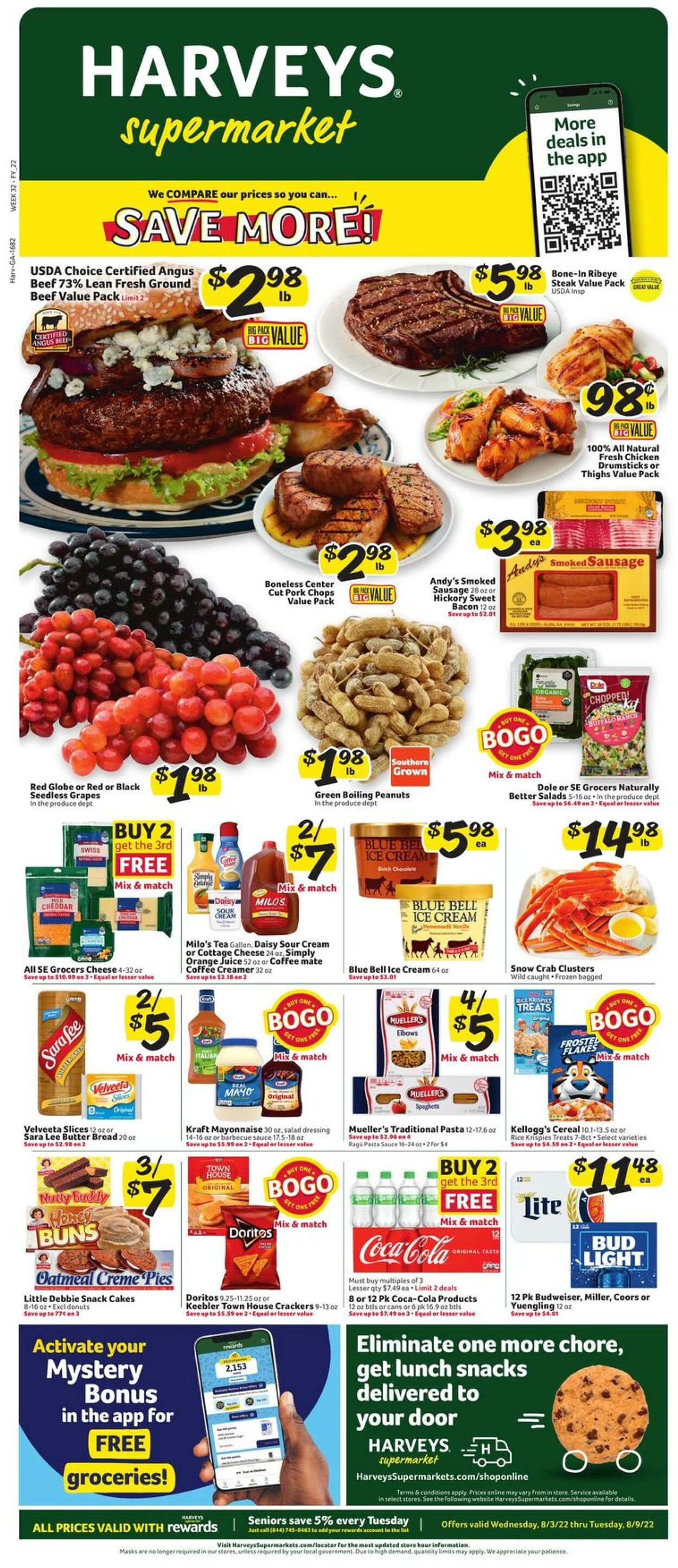 Weekly ad Harvey's Supermarkets 08/03/2022-08/09/2022