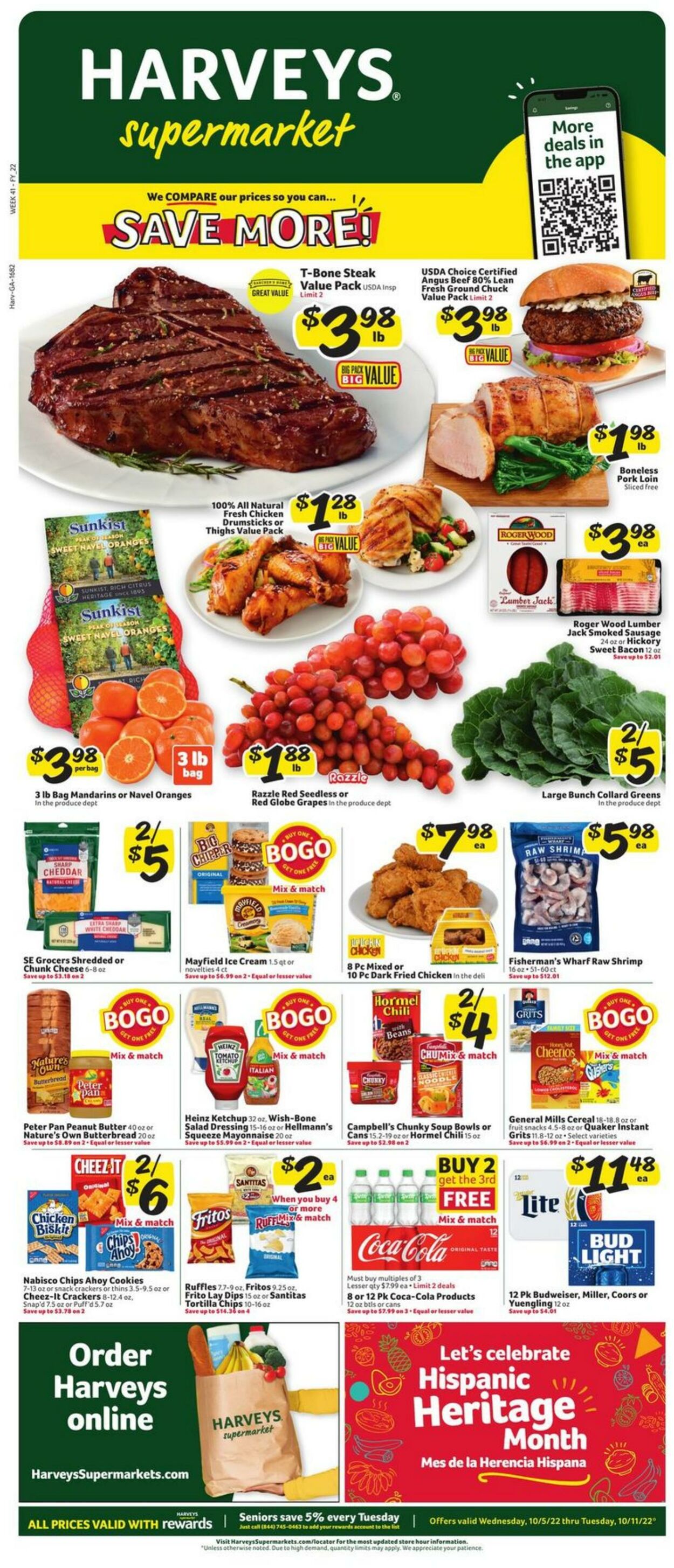 Weekly ad Harvey's Supermarkets 10/05/2022 - 10/11/2022