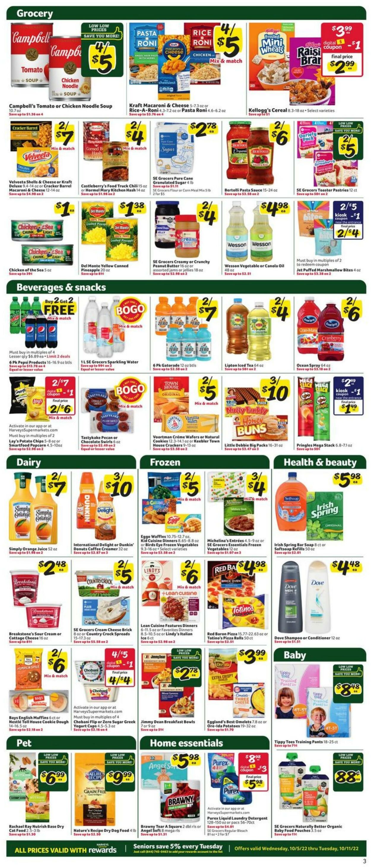 Weekly ad Harvey's Supermarkets 10/05/2022 - 10/11/2022