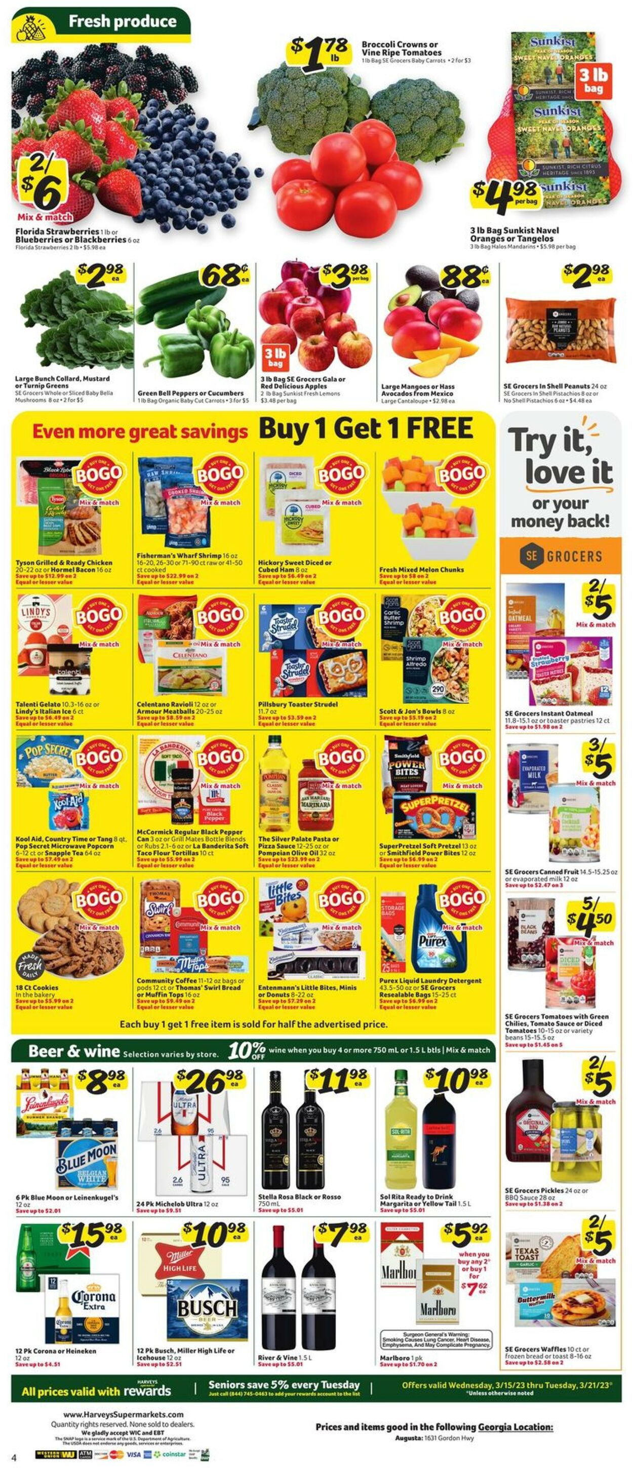 Weekly ad Harvey's Supermarkets 03/15/2023 - 03/21/2023