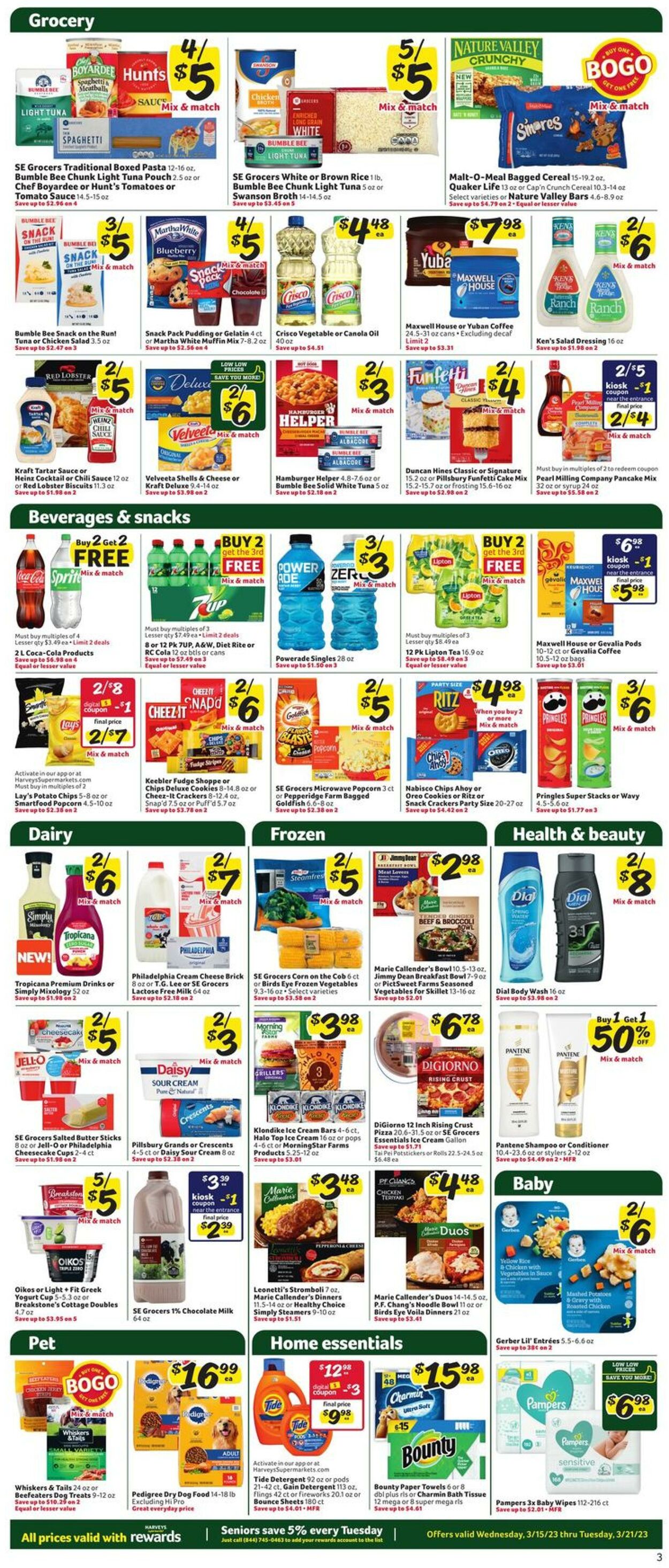 Weekly ad Harvey's Supermarkets 03/15/2023 - 03/21/2023
