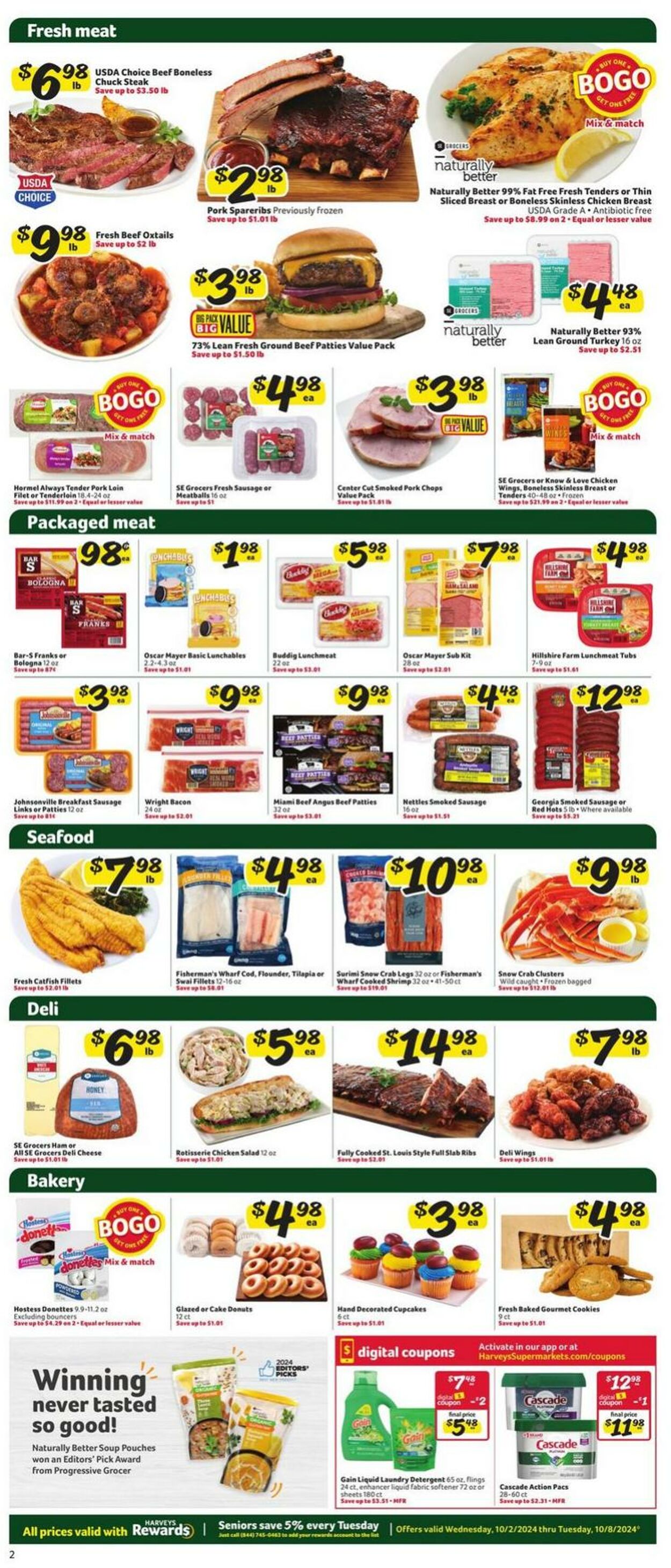 Weekly ad Harvey's Supermarkets 10/02/2024 - 10/08/2024