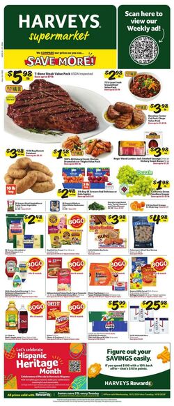 Weekly ad Harvey's Supermarkets 10/09/2024 - 10/15/2024