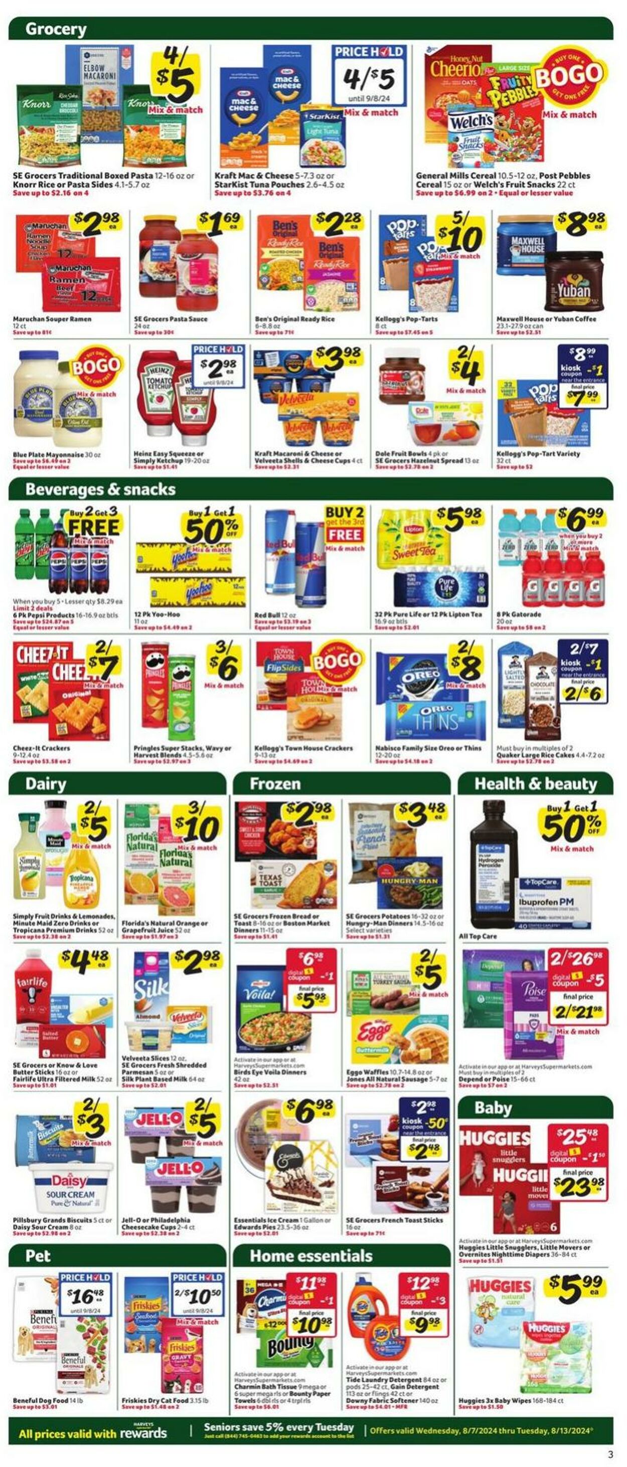 Weekly ad Harvey's Supermarkets 08/07/2024 - 08/13/2024