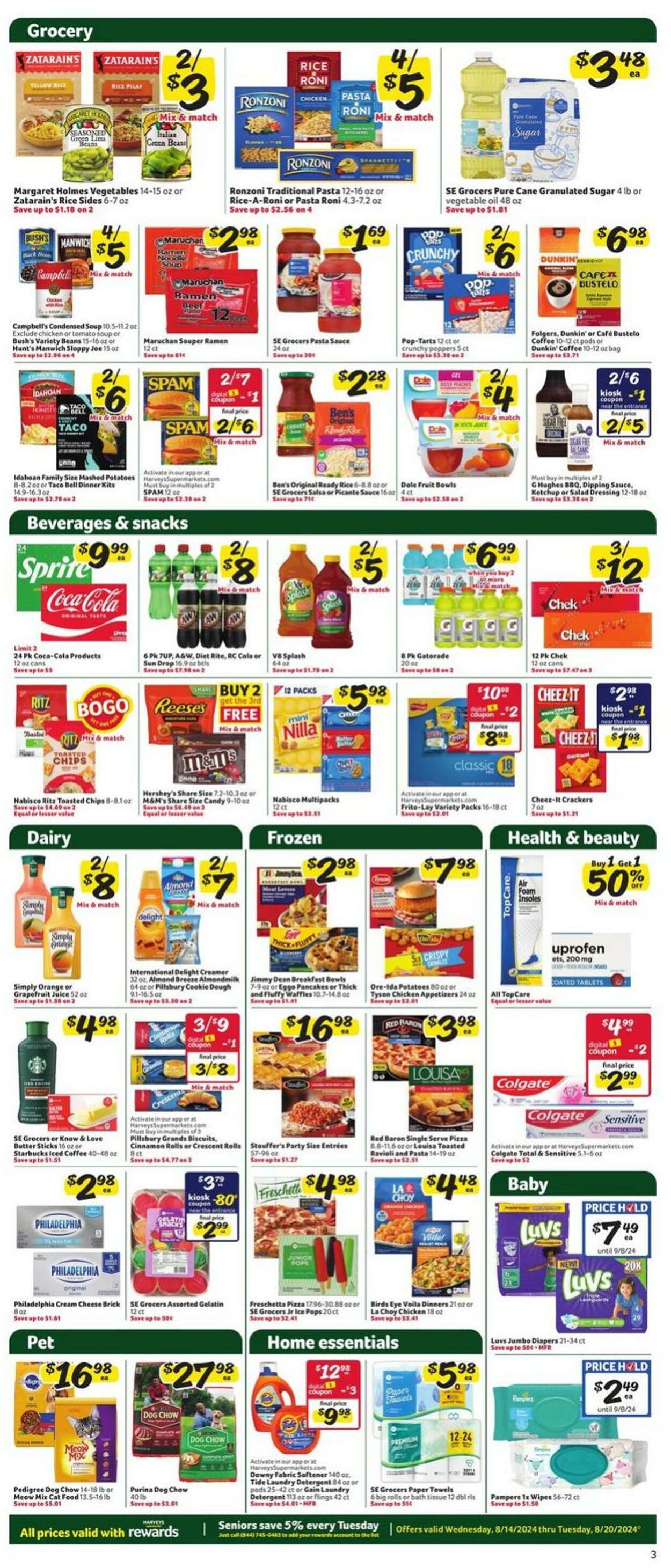 Weekly ad Harvey's Supermarkets 08/14/2024 - 08/20/2024