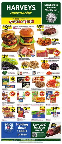 Weekly ad Harvey's Supermarkets 09/25/2024 - 10/01/2024