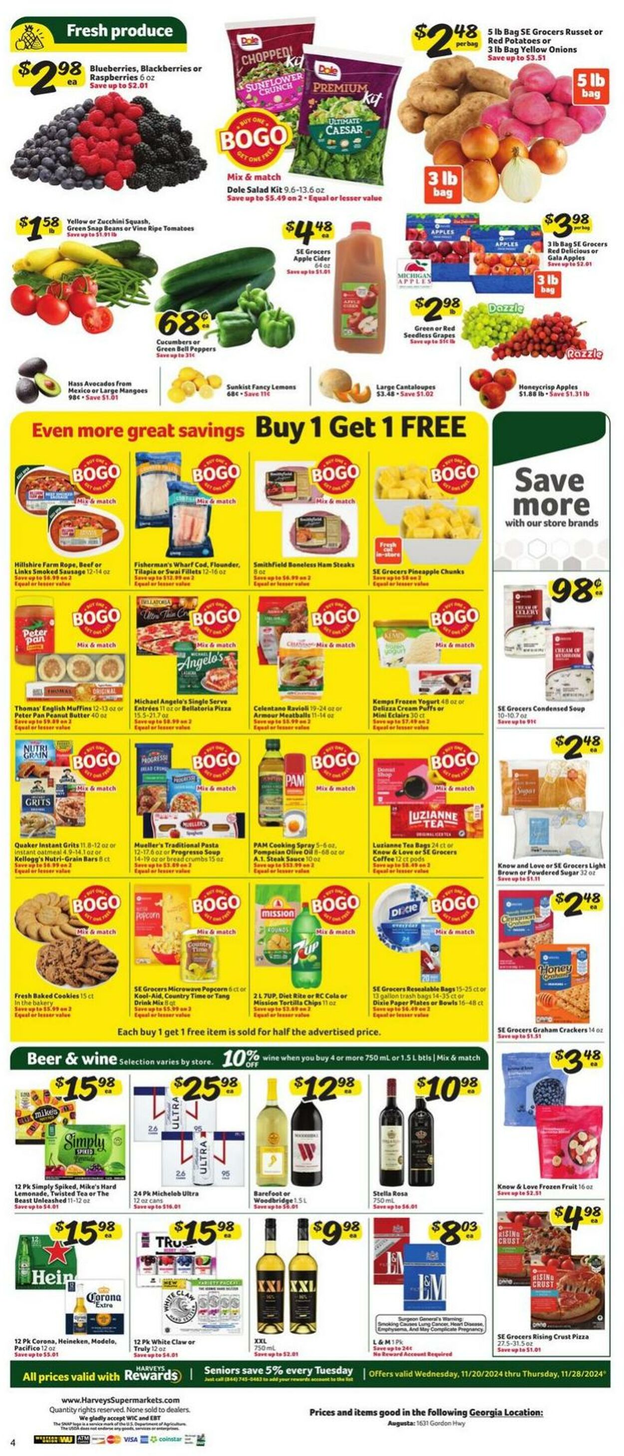 Weekly ad Harvey's Supermarkets 11/20/2024 - 11/28/2024