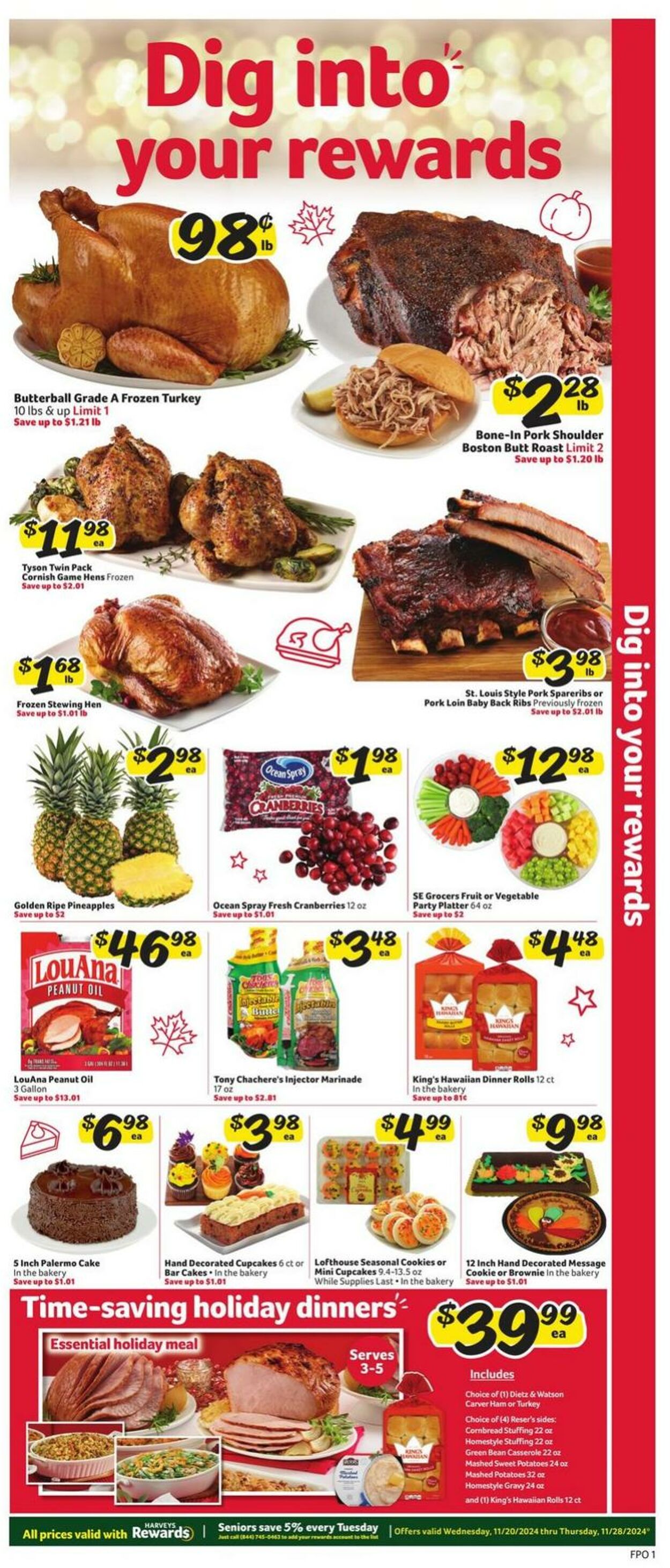 Weekly ad Harvey's Supermarkets 11/20/2024 - 11/28/2024