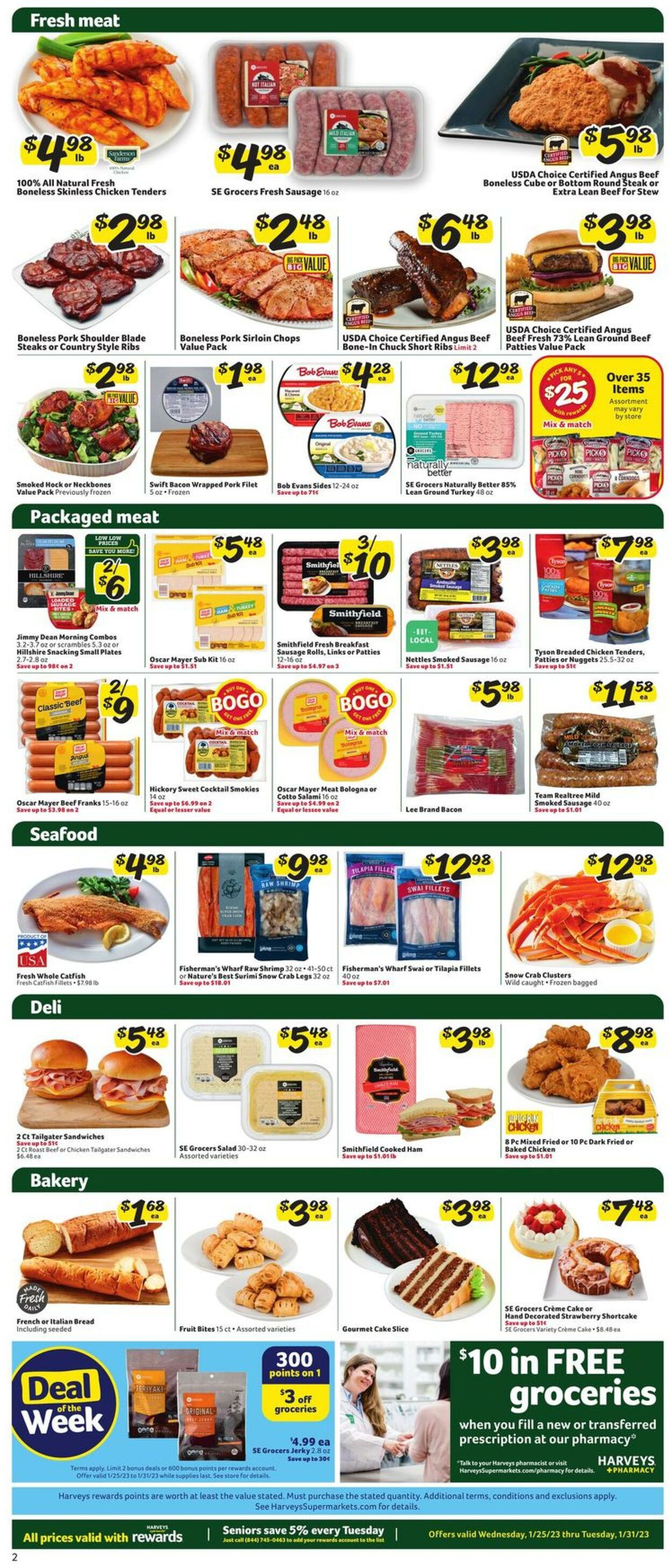 Weekly ad Harvey's Supermarkets 01/25/2023 - 01/31/2023