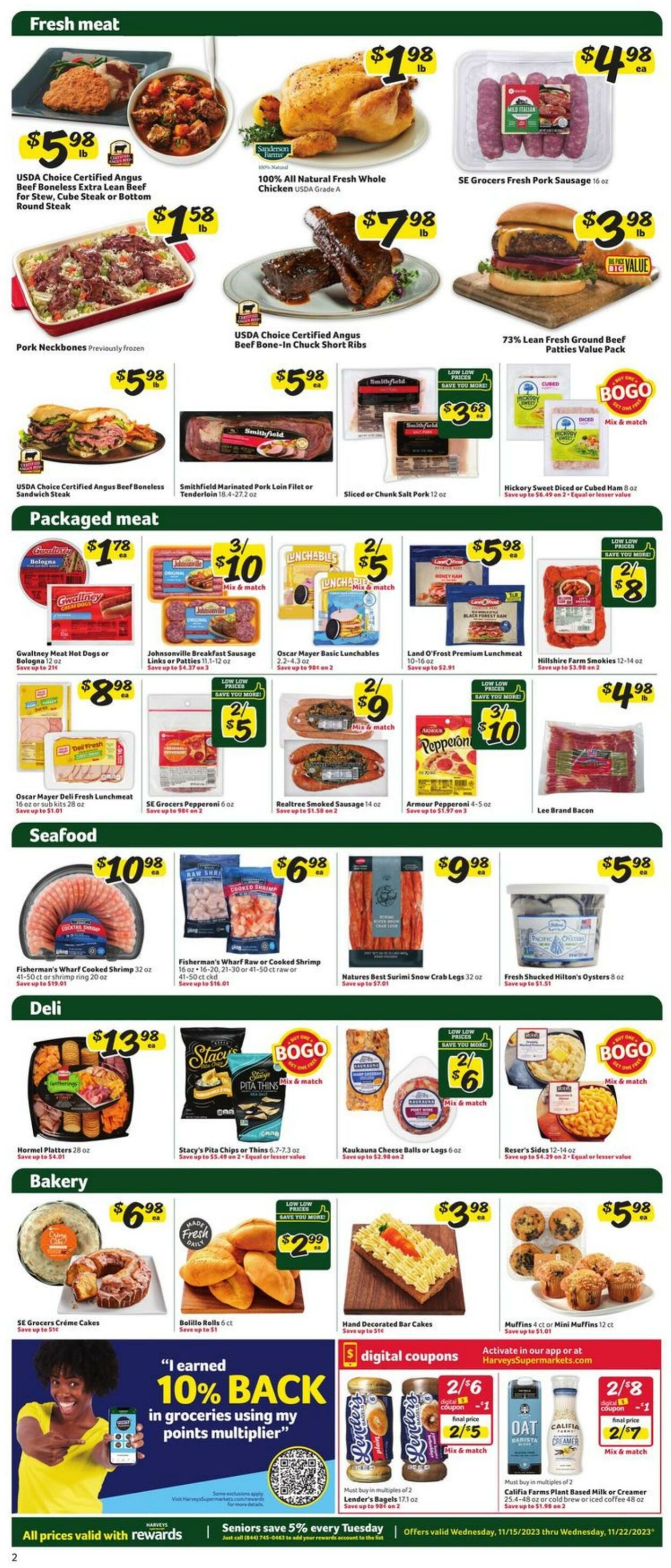 Weekly ad Harvey's Supermarkets 11/15/2023 - 11/21/2023