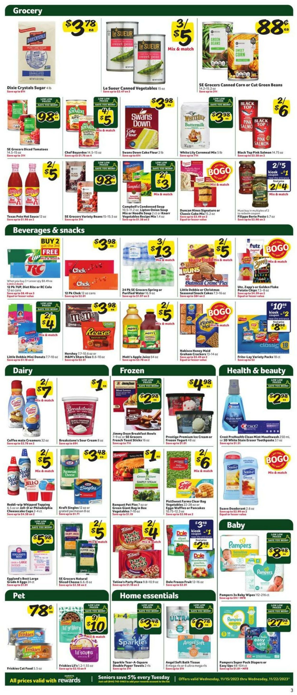 Weekly ad Harvey's Supermarkets 11/15/2023 - 11/21/2023