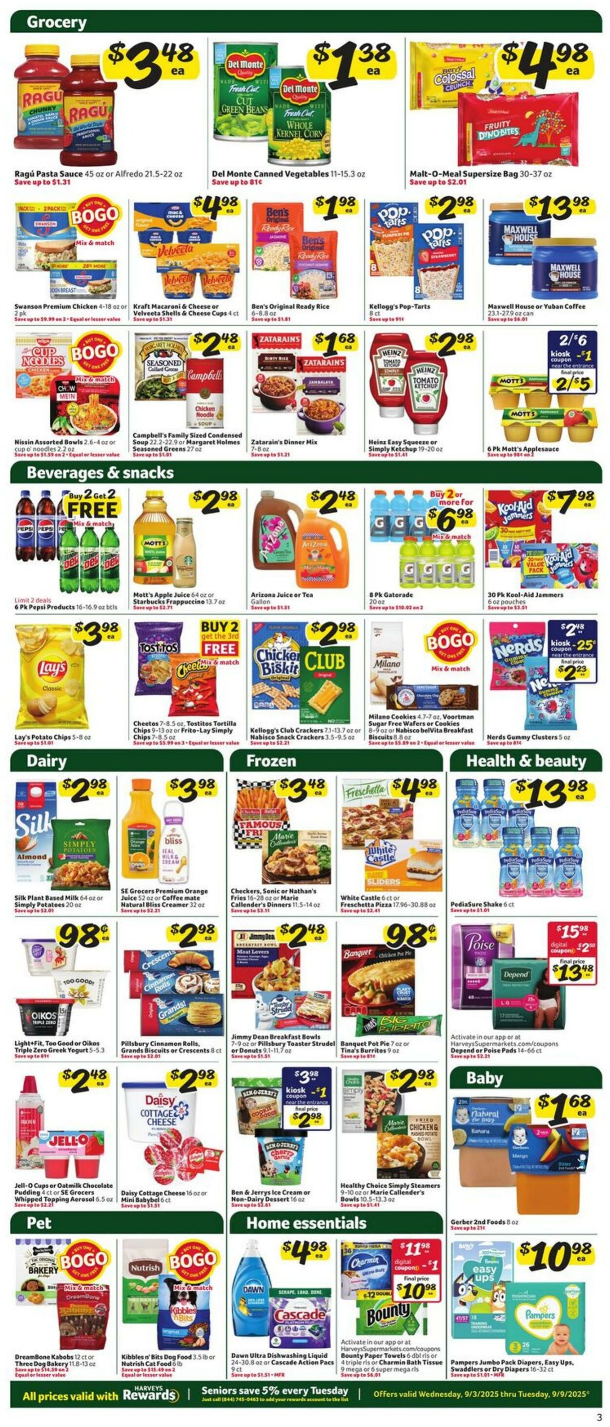 Weekly ad Harvey's Supermarkets 09/03/2025 - 09/09/2025