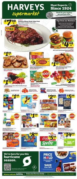 Weekly ad Harvey's Supermarkets 09/03/2025 - 09/09/2025