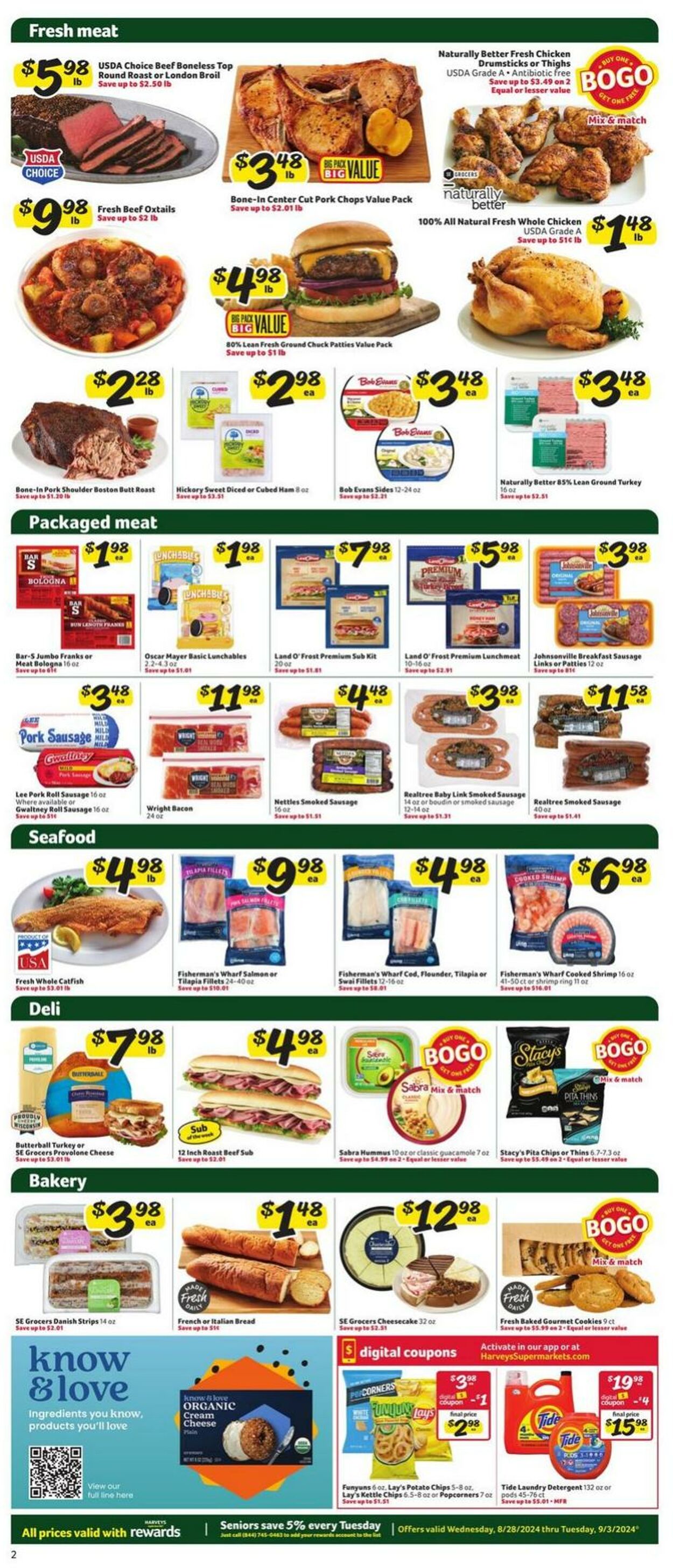 Weekly ad Harvey's Supermarkets 08/28/2024 - 09/03/2024