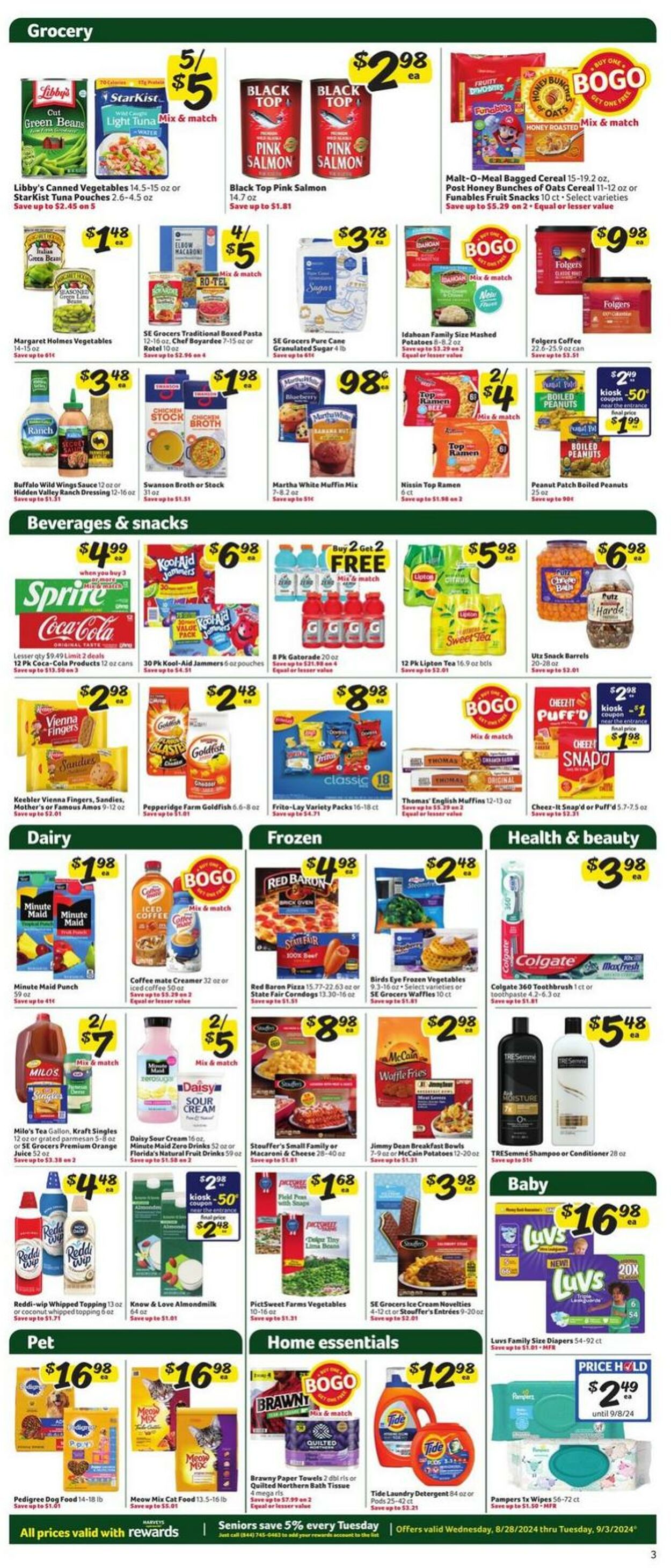 Weekly ad Harvey's Supermarkets 08/28/2024 - 09/03/2024