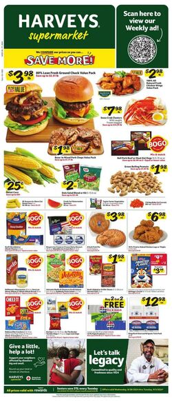 Weekly ad Harvey's Supermarkets 08/07/2024 - 08/13/2024