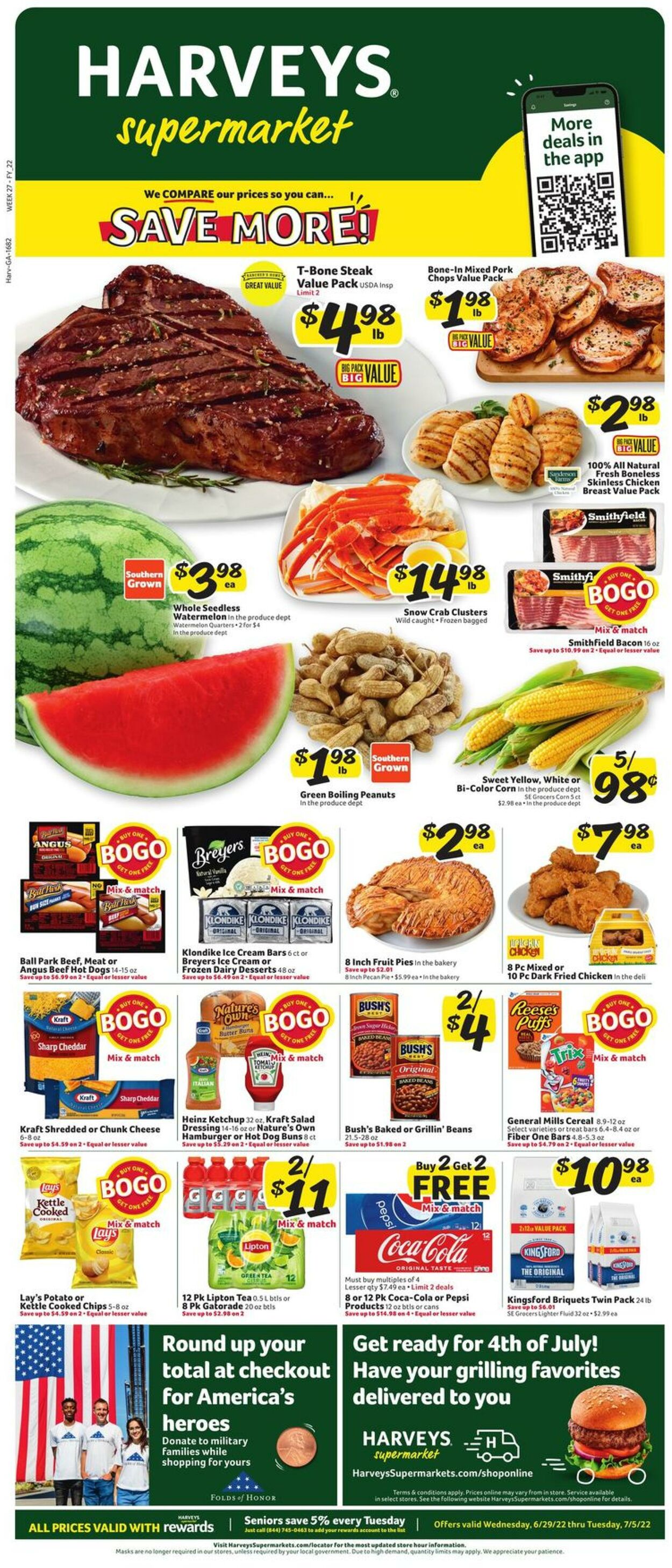 Weekly ad Harvey's Supermarkets 06/29/2022 - 07/05/2022