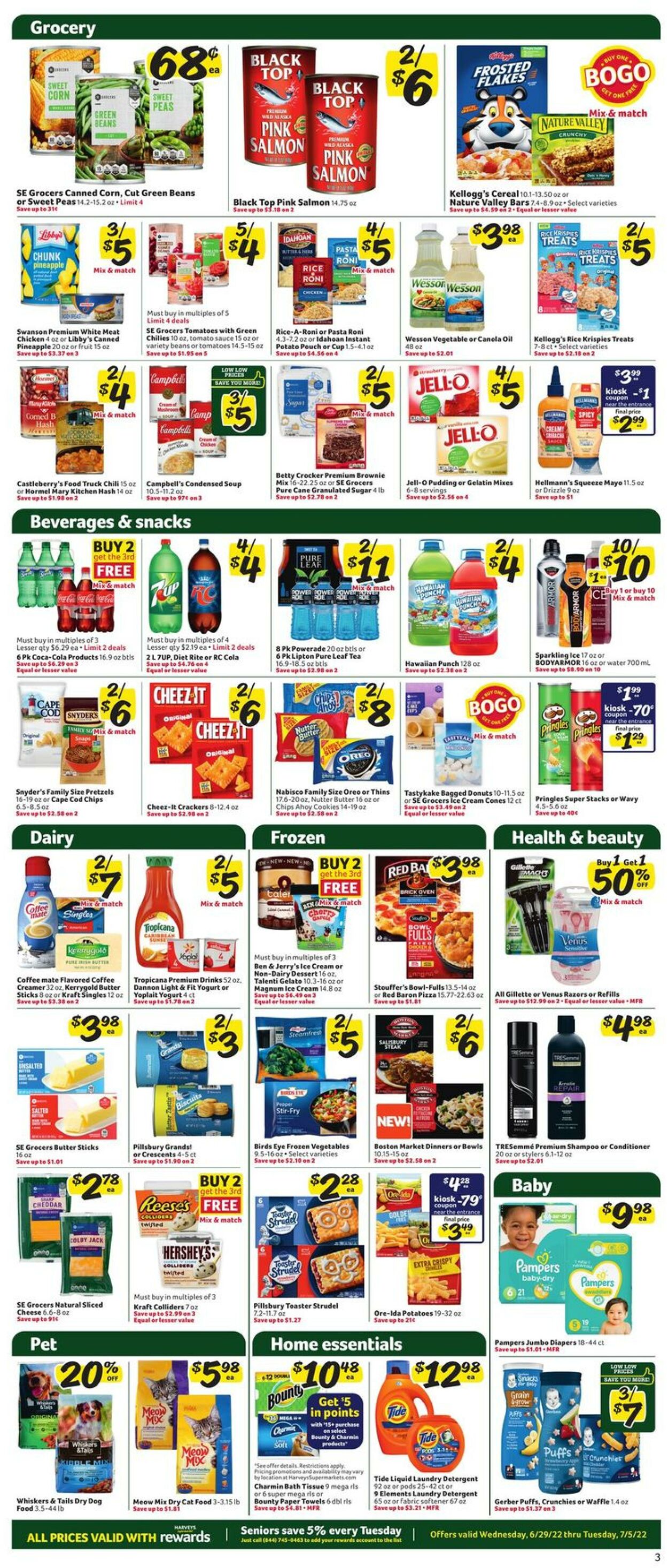 Weekly ad Harvey's Supermarkets 06/29/2022 - 07/05/2022