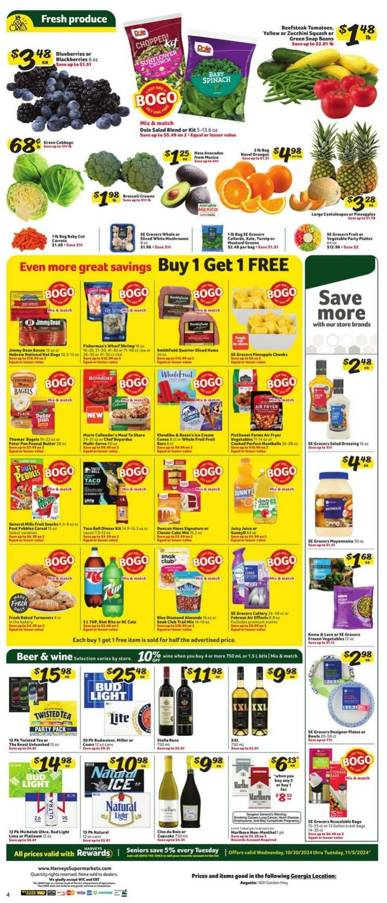 Weekly ad Harvey's Supermarkets 10/30/2024 - 11/05/2024