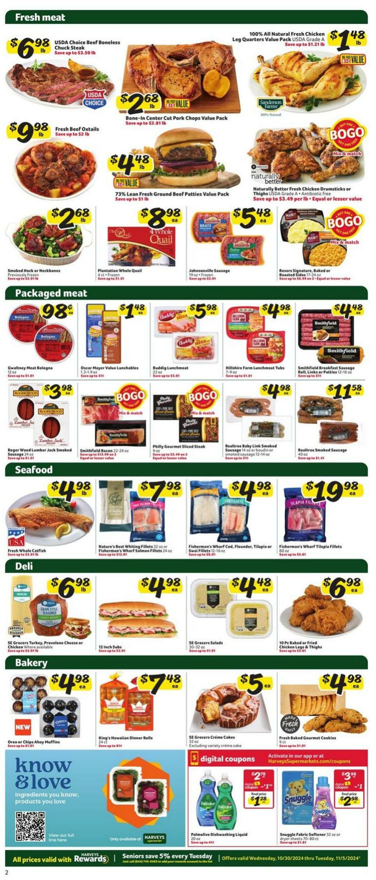 Weekly ad Harvey's Supermarkets 10/30/2024 - 11/05/2024