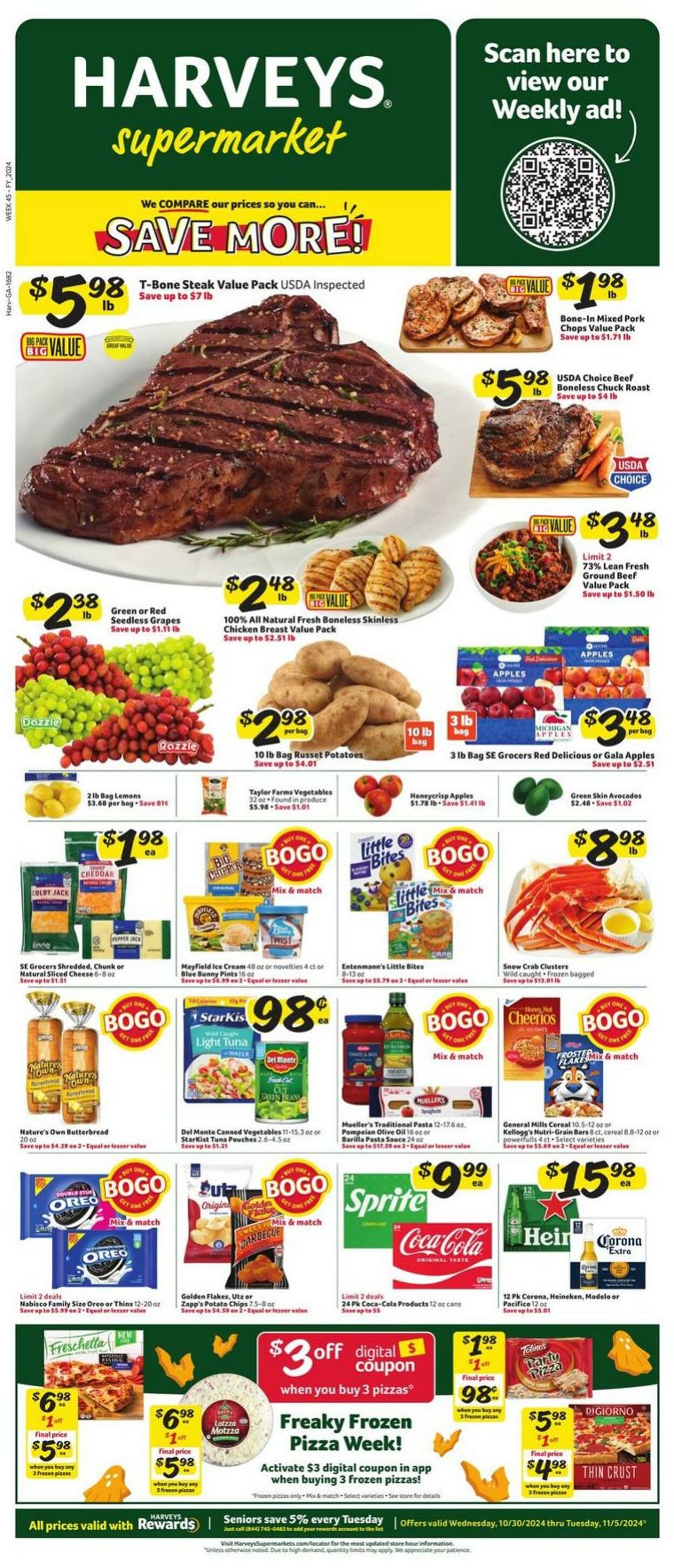 Weekly ad Harvey's Supermarkets 10/30/2024 - 11/05/2024