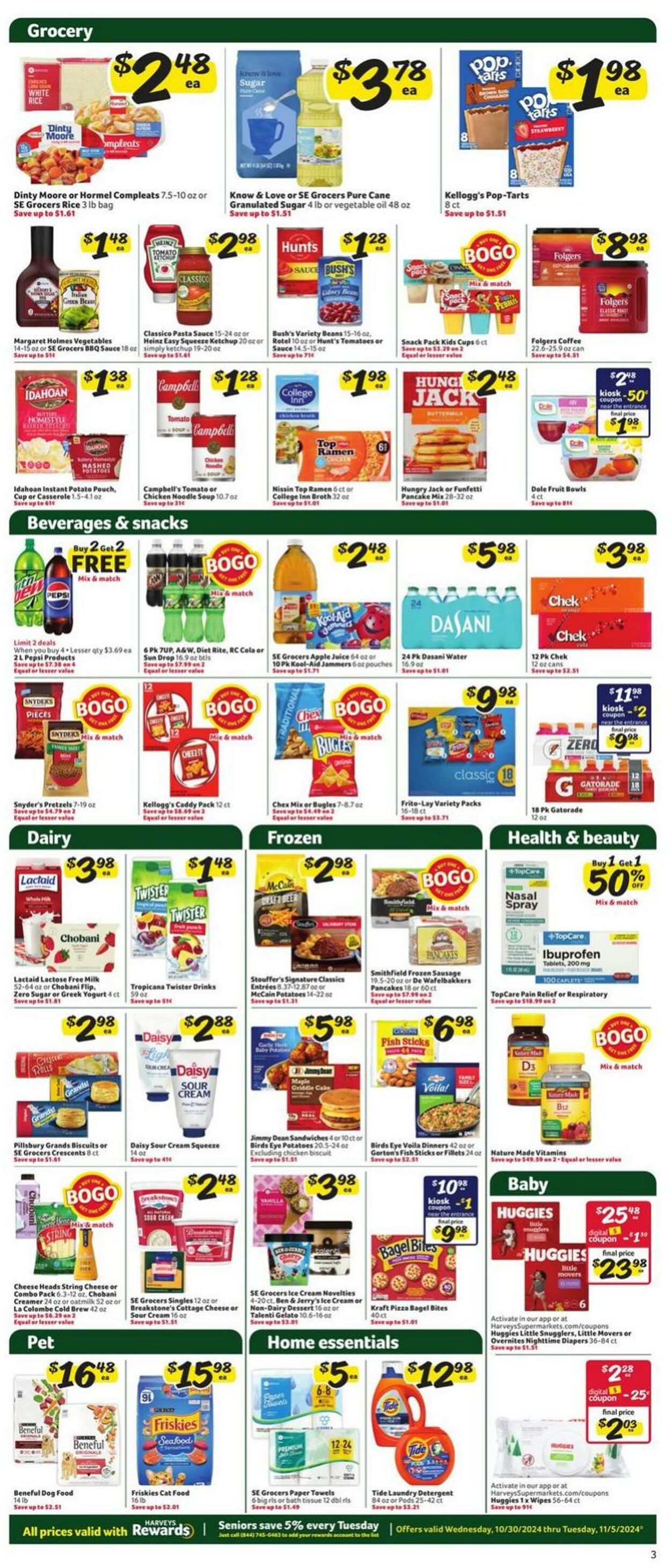 Weekly ad Harvey's Supermarkets 10/30/2024 - 11/05/2024