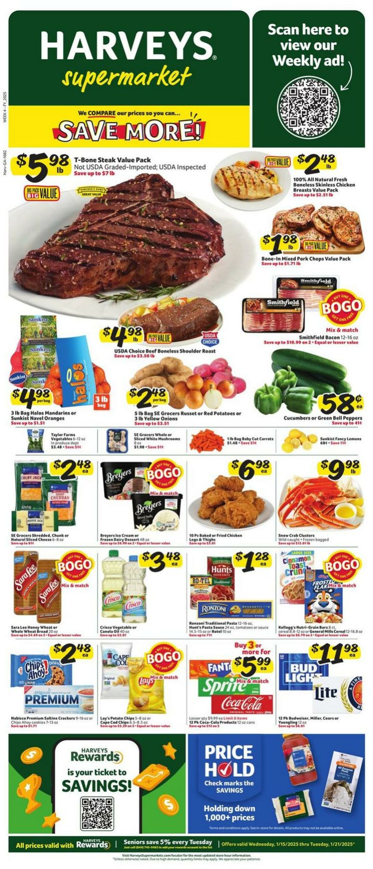 Weekly ad Harvey's Supermarkets 01/15/2025 - 01/21/2025