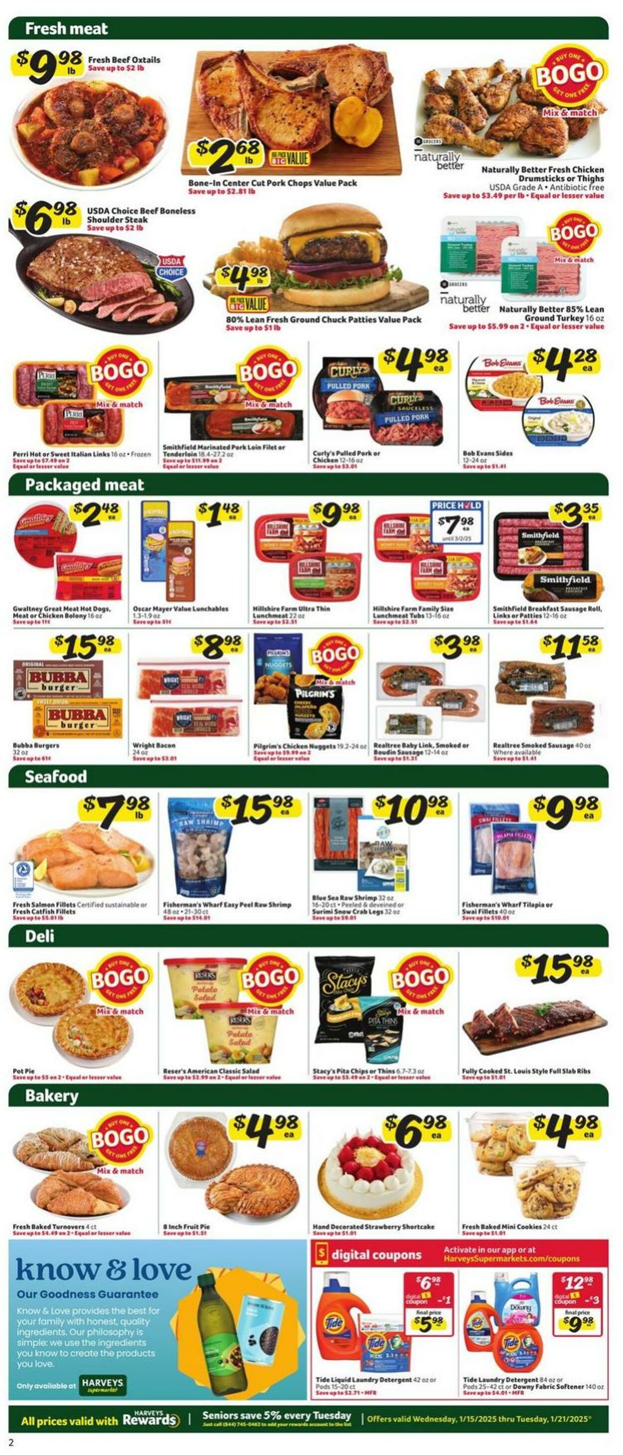 Weekly ad Harvey's Supermarkets 01/15/2025 - 01/21/2025