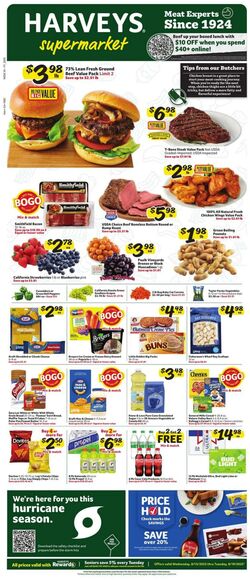 Weekly ad Harvey's Supermarkets 08/13/2025 - 08/19/2025