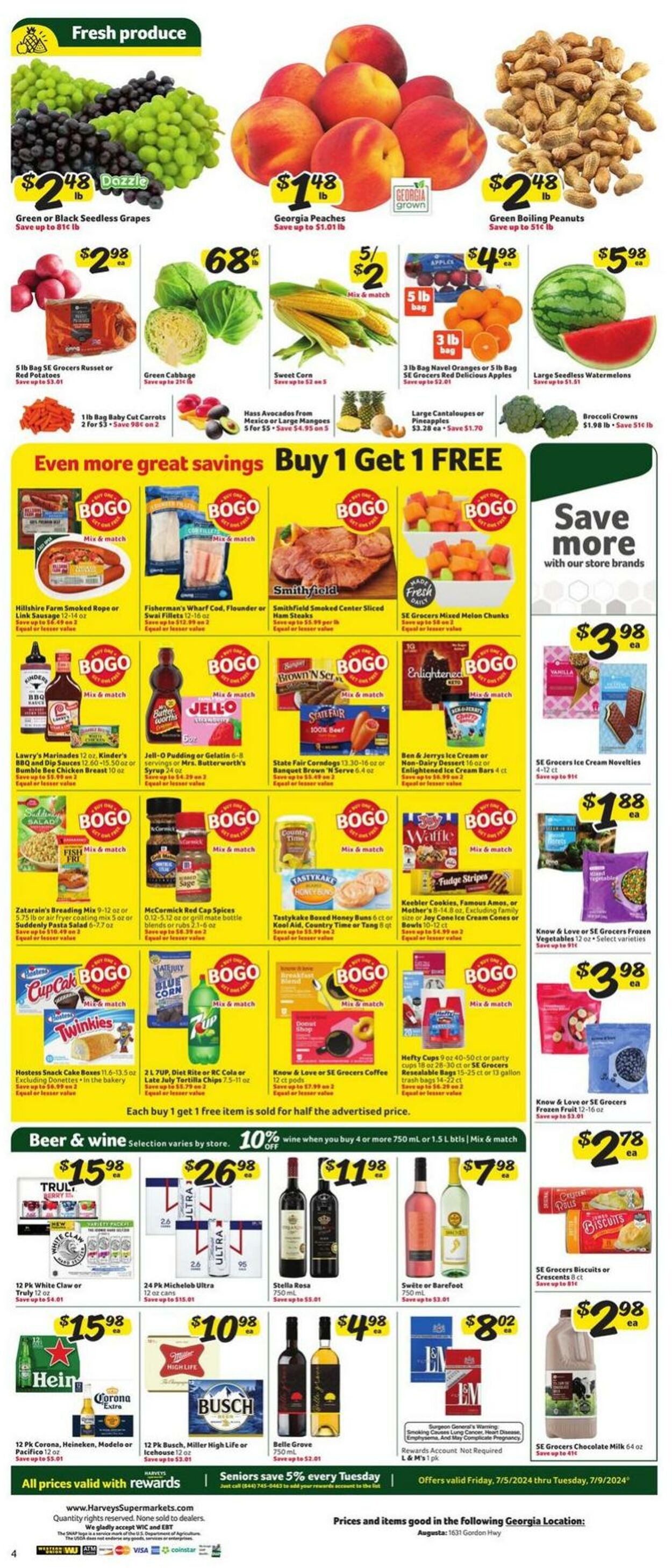 Weekly ad Harvey's Supermarkets 07/05/2024 - 07/09/2024