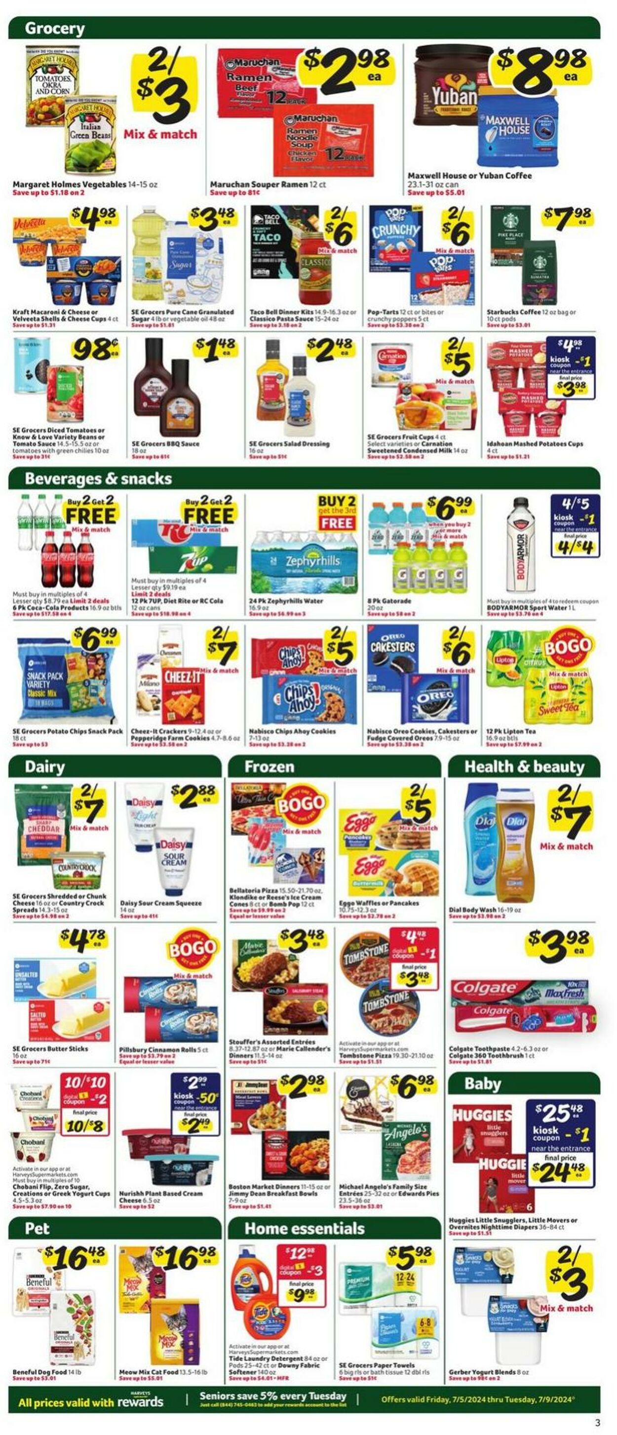 Weekly ad Harvey's Supermarkets 07/05/2024 - 07/09/2024