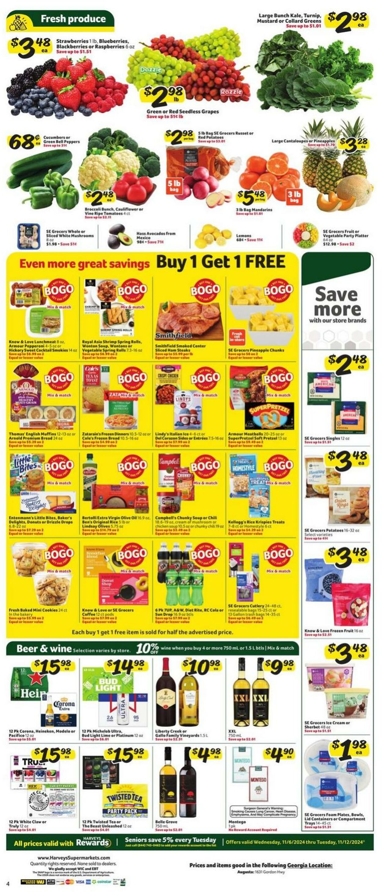 Weekly ad Harvey's Supermarkets 11/06/2024 - 11/12/2024