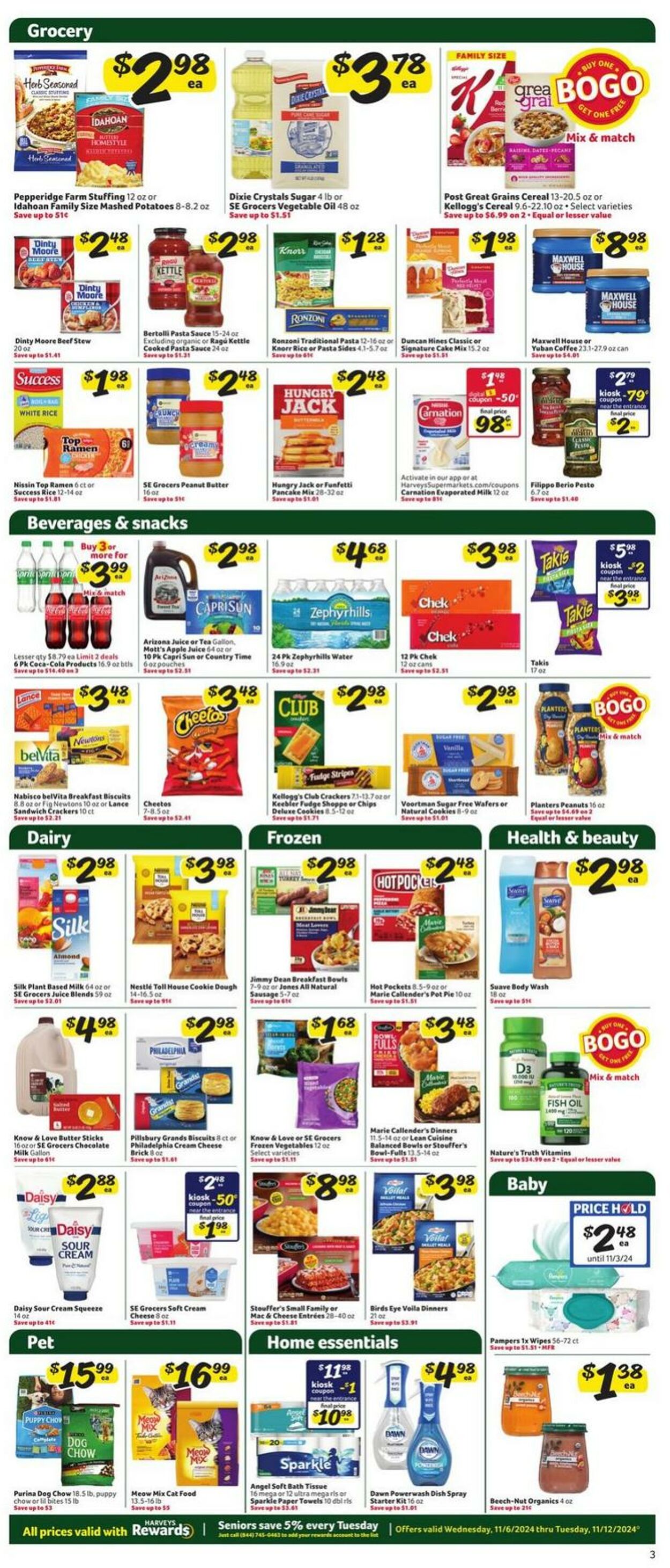 Weekly ad Harvey's Supermarkets 11/06/2024 - 11/12/2024