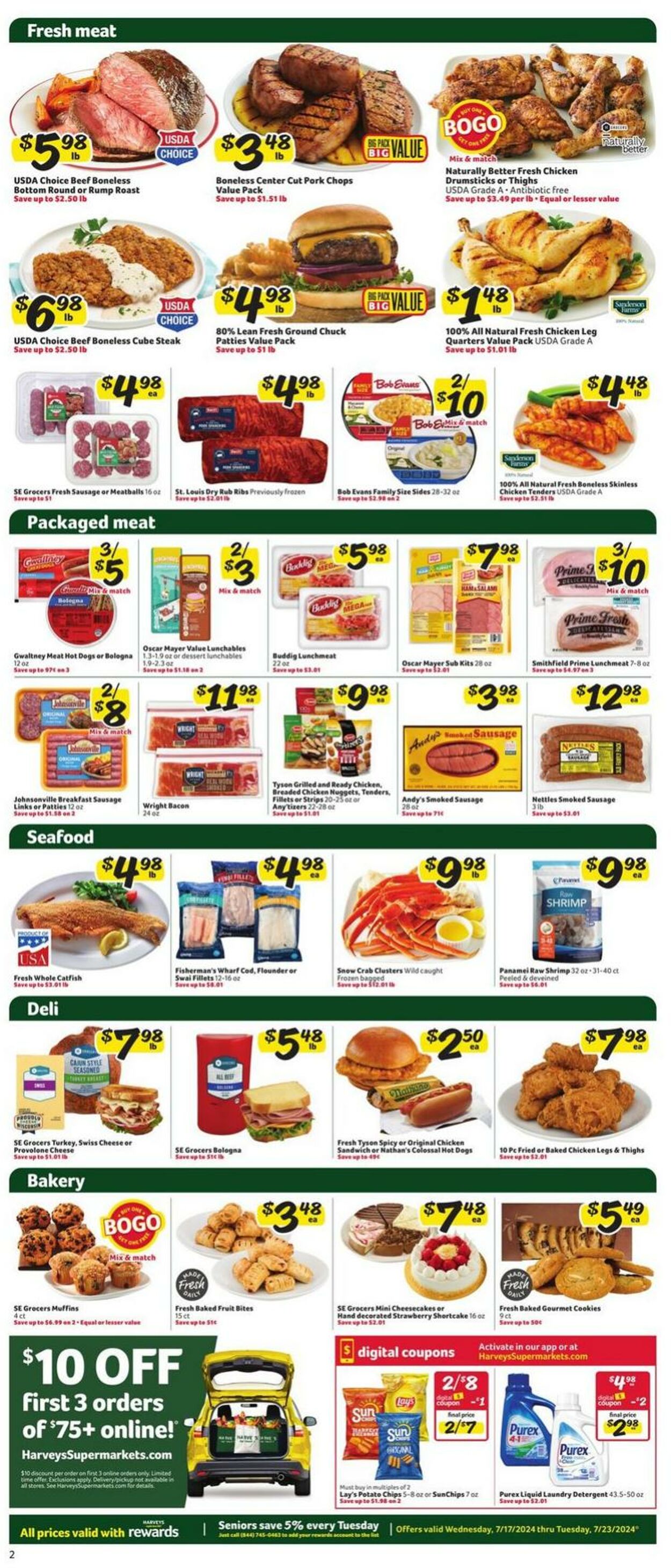 Weekly ad Harvey's Supermarkets 07/17/2024 - 07/23/2024