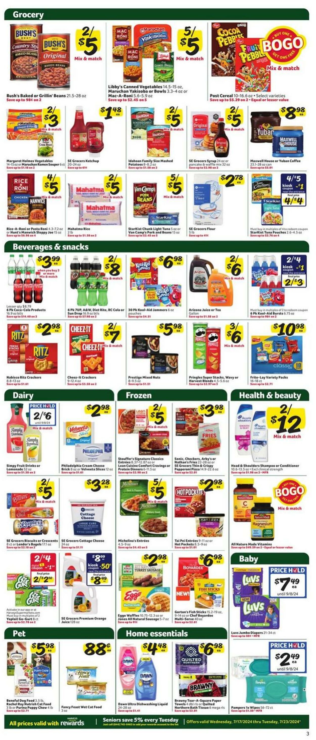 Weekly ad Harvey's Supermarkets 07/17/2024 - 07/23/2024