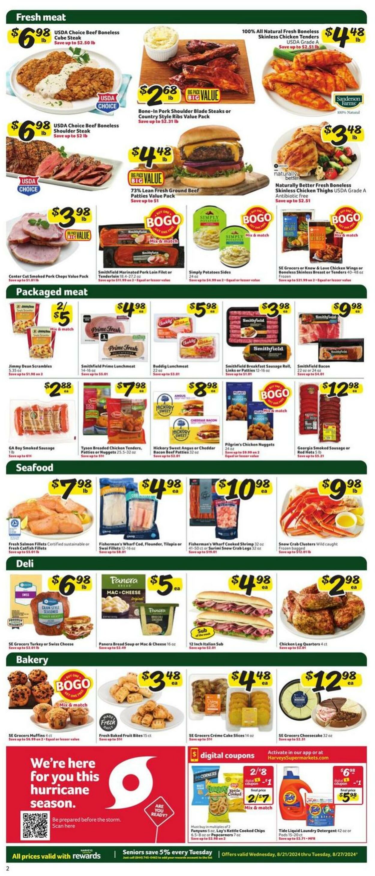 Weekly ad Harvey's Supermarkets 08/21/2024 - 08/27/2024