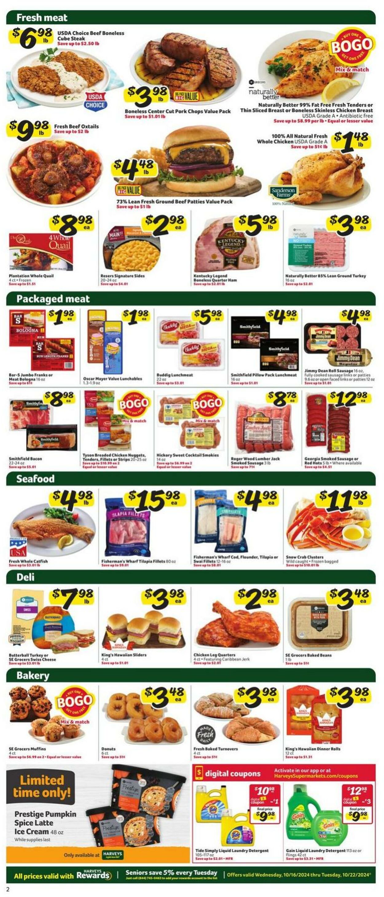 Weekly ad Harvey's Supermarkets 10/16/2024 - 10/22/2024