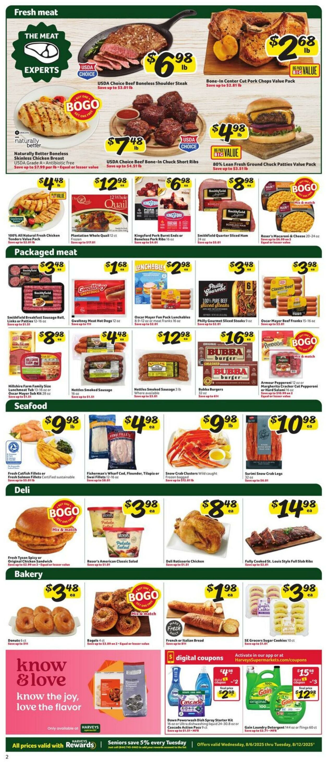 Weekly ad Harvey's Supermarkets 08/06/2025 - 08/12/2025