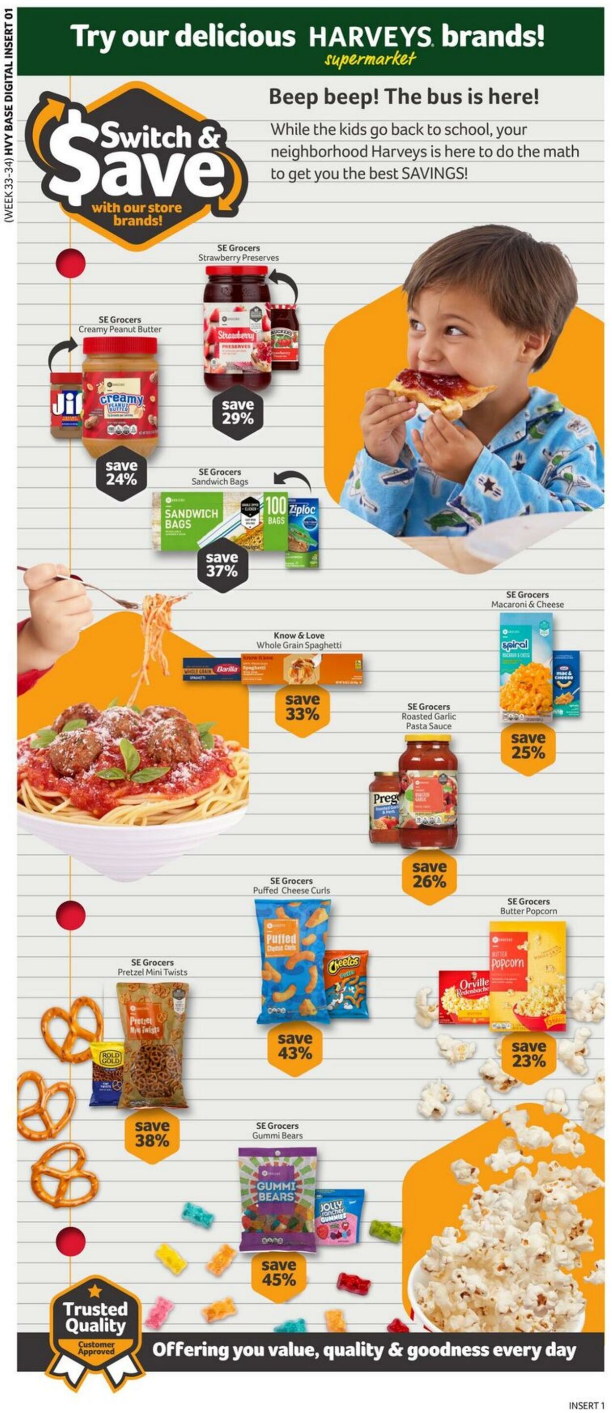 Weekly ad Harvey's Supermarkets 08/06/2025 - 08/12/2025