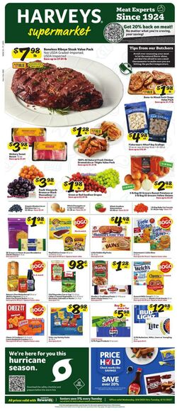 Weekly ad Harvey's Supermarkets 08/06/2025 - 08/12/2025