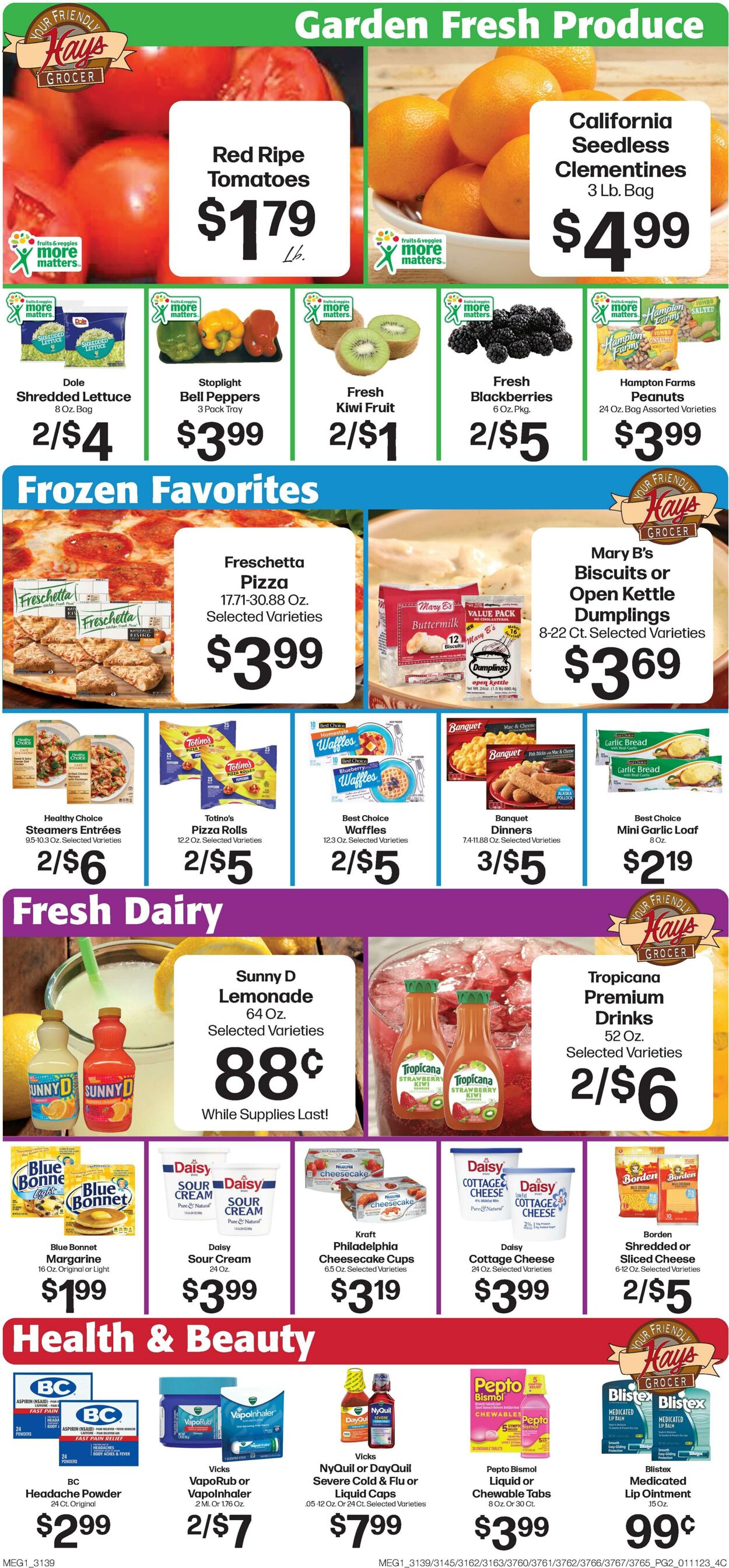 Weekly ad Hays Supermarkets 01/11/2023 - 01/17/2023