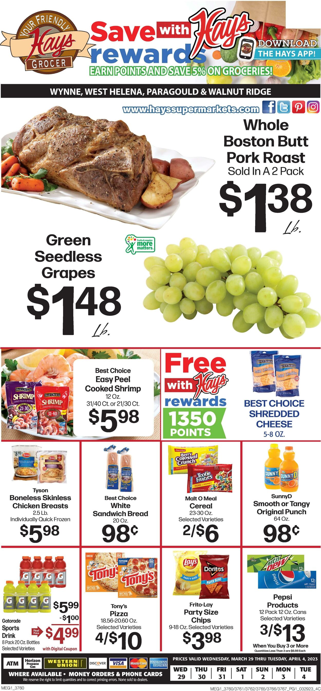 Weekly ad Hays Supermarkets 03/29/2023 - 04/05/2023